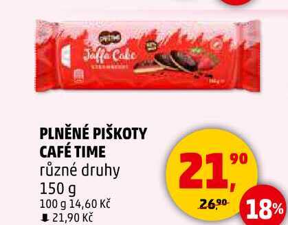 PLNĚNÉ PIŠKOTY CAFÉ TIME různé druhy, 150 g 