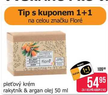 Floré pleťový krém rakytník & argan olej 50 ml 