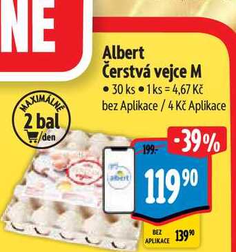 Albert Čerstvá vejce M 30 ks
