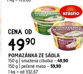 Pomazánka ze sádla 150 g smažená cibulka 150 g pečené maso