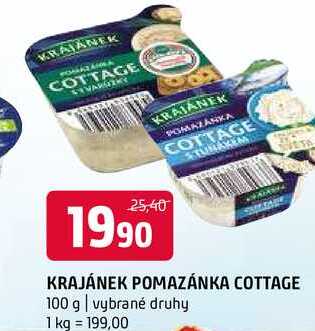 Krajánek pomazánka cottage 100 g vybrané druhy