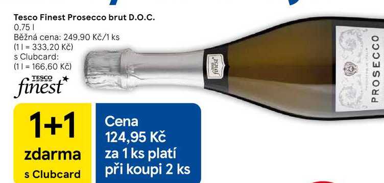 Tesco Finest Prosecco brut D.O.C., 0.75 l