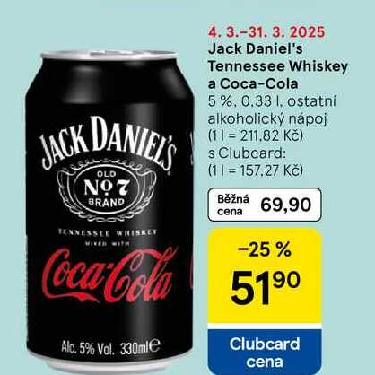 Jack Daniels Dose Kaufland Jack Daniel's Tennessee Whiskey A Coca - Main Image