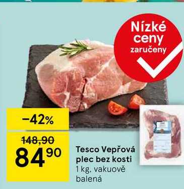 Tesco Vepřová plec bez kosti, 1 kg