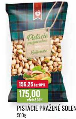 PISTÁCIE PRAŽENÉ SOLENÉ 500g