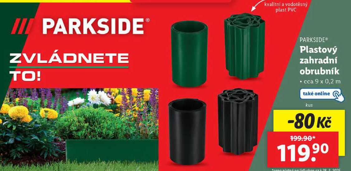 Plastový zahradní obrubník