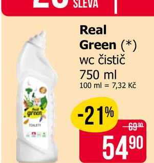 Real Green WC čistič 750 ml 