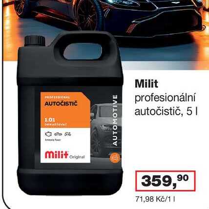 Milit profesionální autocistič, 5l