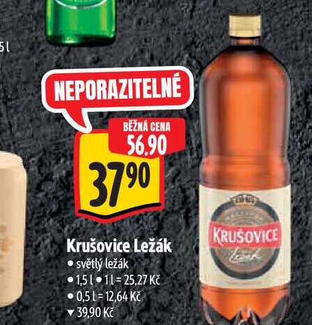   Krušovice Ležák 1,5 l v akci