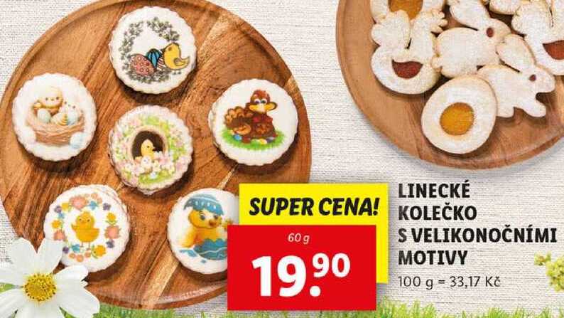 LINECKÉ KOLEČKO S VELIKONOČNÍMI MOTIVY, 60 g