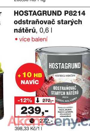 HOSTAGRUND P8214 odstraňovač starých nátěrů, 0,6l