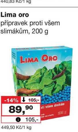 Lima oro přípravek proti všem slimákům, 200 g