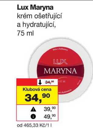 Lux Maryna krém ošetřující a hydratující, 75 ml