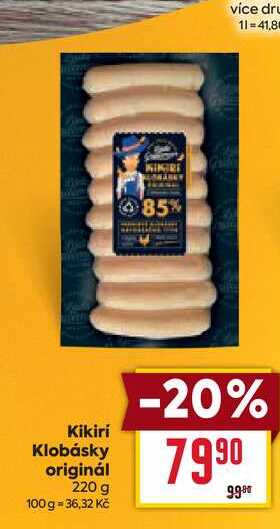 Kikiri Klobásky originál 220 g