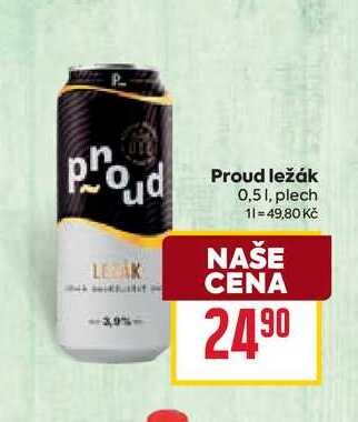 Proud ležák 0,51, plech 