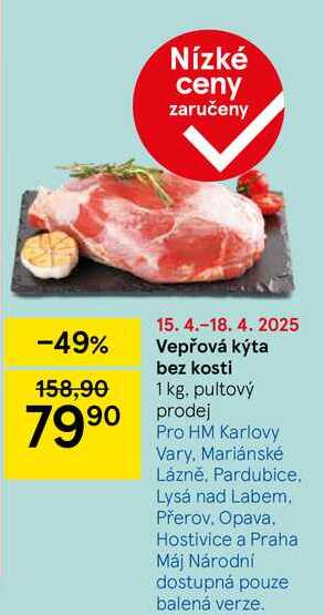 Vepřová kýta bez kosti, 1 kg 