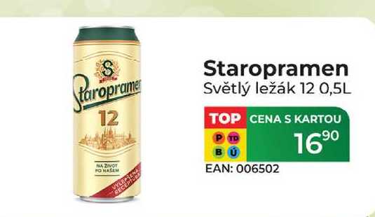 Staropramen Světlý ležák 12 0,5L  v akci