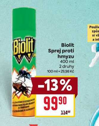 Biolit W Biolit Sprej proti hmyzu 400 ml 