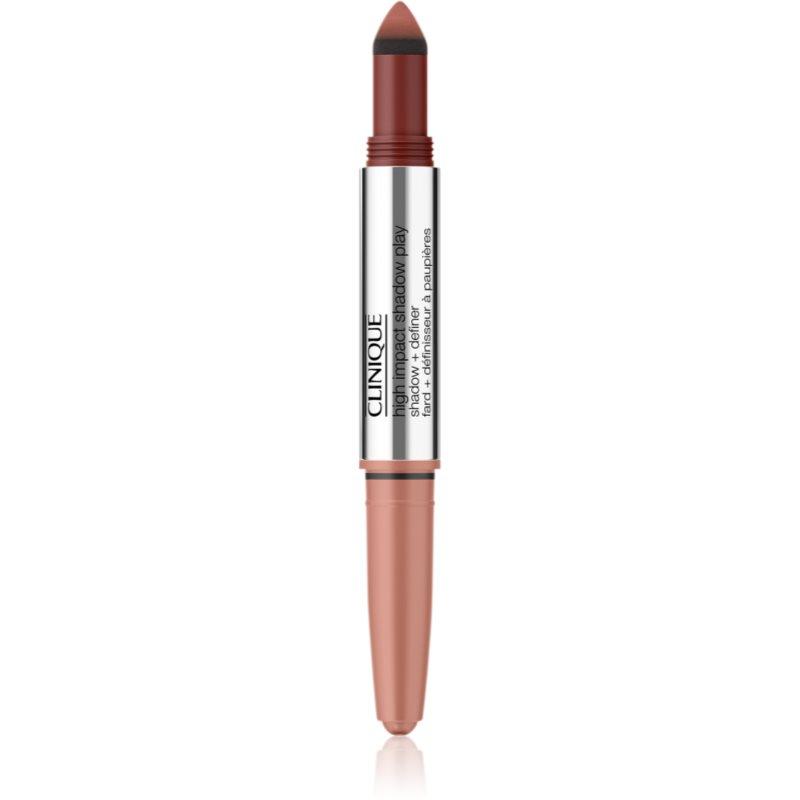 Clinique High Impact Shadow Play™ Shadow & Definer oční stíny v tužce duo odstín Strawberry + Chocolate 1,9 g