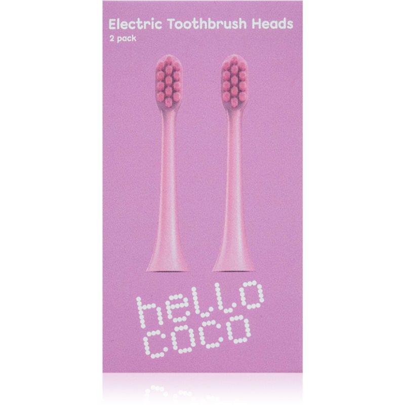 Hello Coco Electric Toothbrush Heads Pink náhradní hlavice pro zubní kartáček 2 ks
