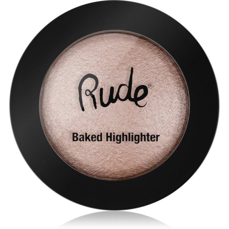 Rude Cosmetics Baked Highlighter kompaktní pudrový rozjasňovač odstín All Eyes On Me 7 g