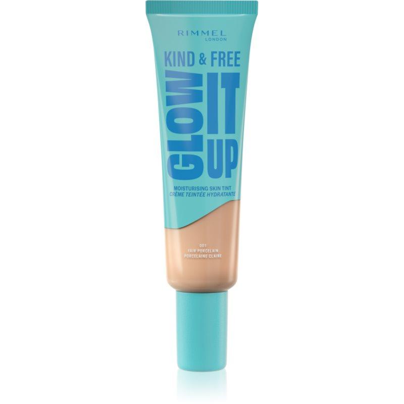 Rimmel Kind & Free Glow It Up lehký hydratační make-up odstín 001 Fair Porcelain 30 ml