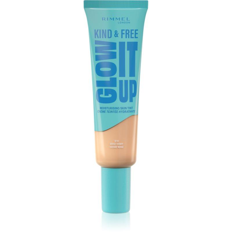 Rimmel Kind & Free Glow It Up lehký hydratační make-up odstín 010 Rose Ivory 30 ml