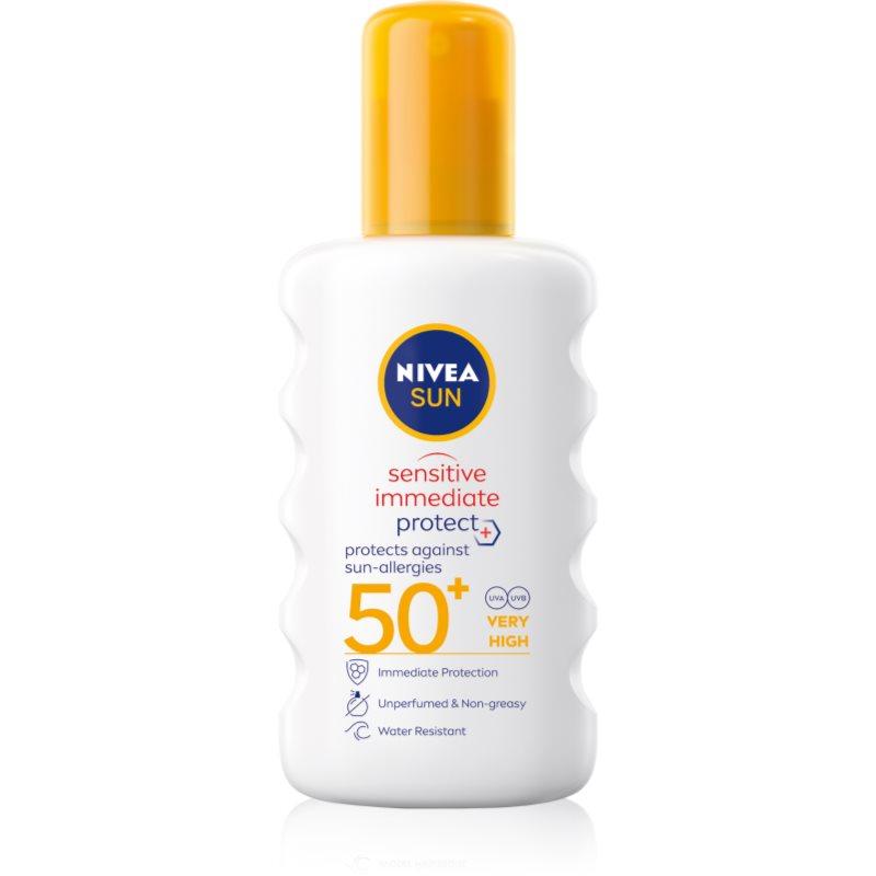 NIVEA SUN Protect & Sensitive sprej na opalování Sensitive SPF 50+ 200 ml