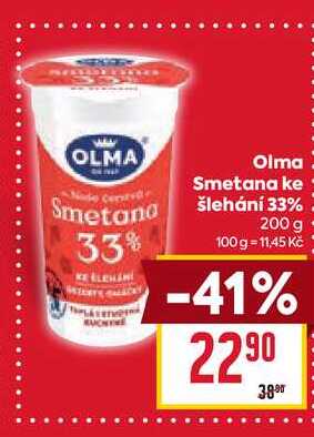 Olma Smetana ke šlehání 33% 200 g