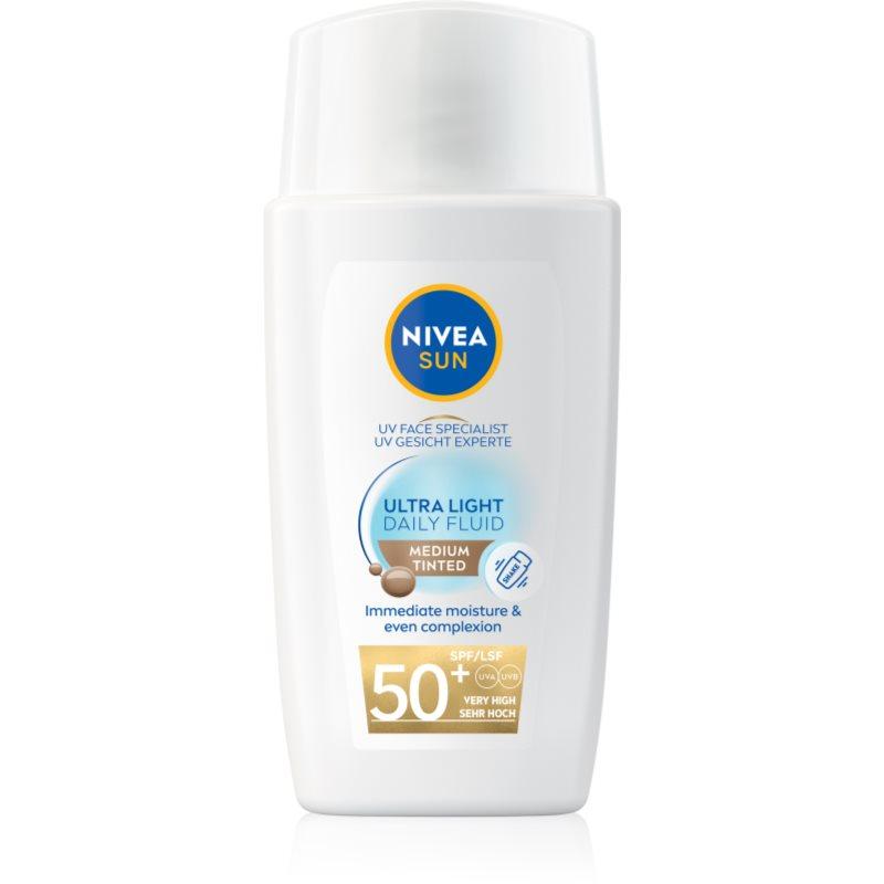 NIVEA SUN Ultra Light lehký tónovací fluid SPF 50+ odstín Medium 40 ml