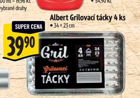  Albert Grilovací tácky 4 ks  