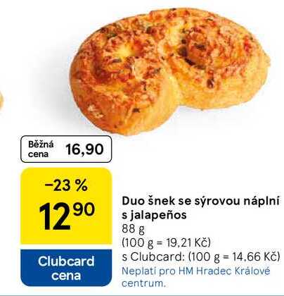 Duo šnek se sýrovou náplní s jalapeños, 88 g  