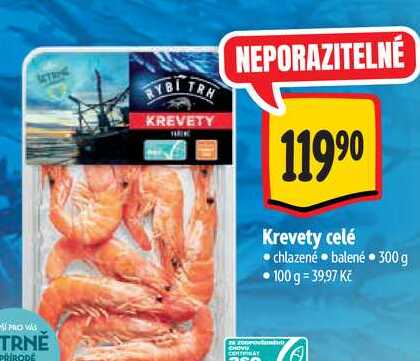   Krevety celé 300 g 