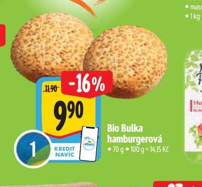   Bio Bulka hamburgerová 70 g 