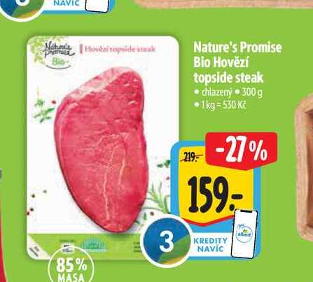  Nature's Promise Bio Hovězí topside steak 300 g