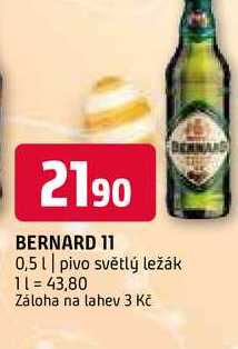 Bernard 11 0,5l pivo světlý ležák