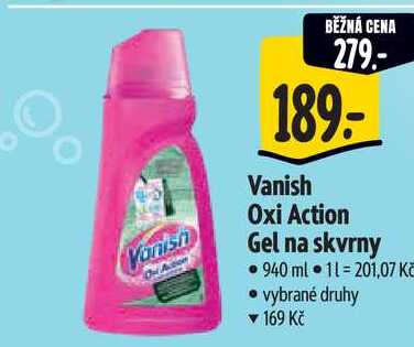 Vanish Oxi Action Gel na skvrny, 940 ml 