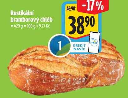 Rustikální bramborový chléb, 420 g