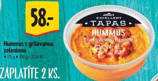 Hummus s grilovanou zeleninou, 175 g 