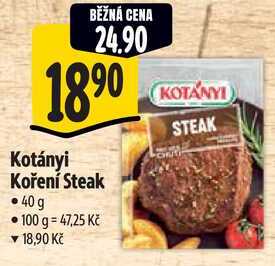 Kotányi Koření Steak, 40 g