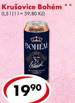 Krušovice Bohém, 0,5 l v akci