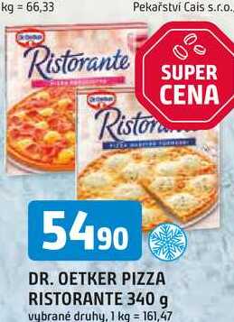 Dr. Oetker Pizza Ristorante, vybrané druhy 340g