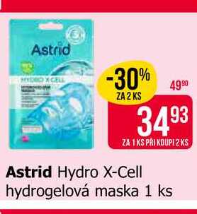 AstAstrid Hydro X-Cell hydrogelová maska 1 ks 
