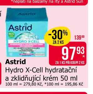 Astrid Hydro X-Cell hydratační a zklidňující krém 50 ml