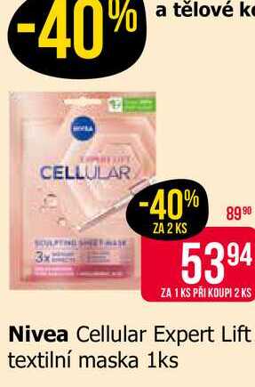 Nivea Cellular Expert Lift textilní maska 1ks 