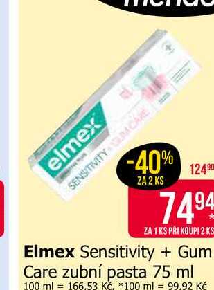 Elmex Sensitivity + Gum Care zubní pasta 75 ml 