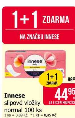 Innese slipové vložky 100 ks 
