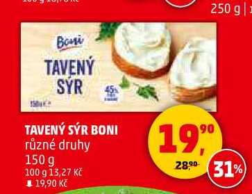 TAVENÝ SÝR BONI různé druhy, 150 g