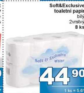 Soft&Exclusive toaletní papír bílý 2vrstvý 8 ks