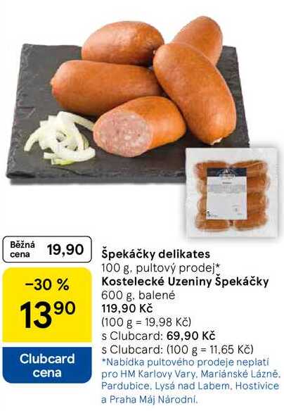 Špekáčky delikates, 100 g